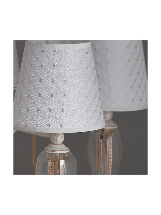 Aca Palermo Chandelier Lampshade 5xE14 Transparent 61cm EG170305PWRG