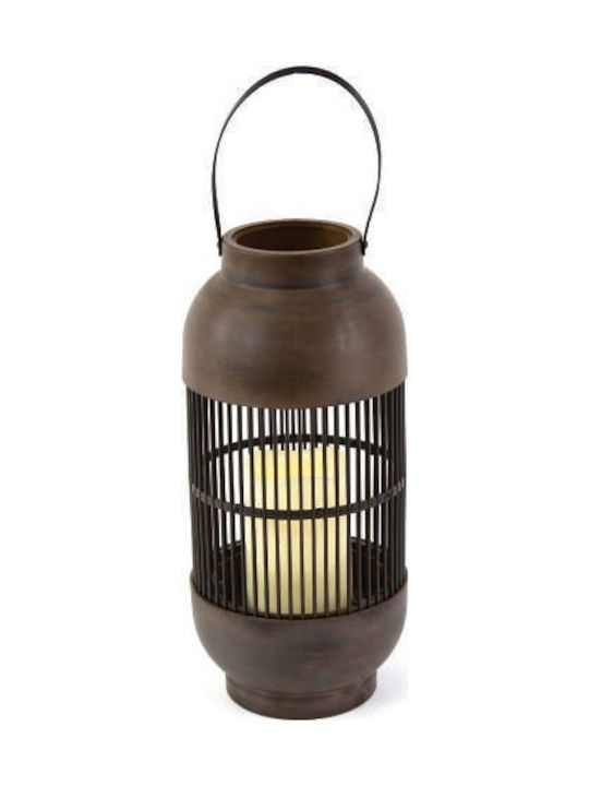 Aca Nougat Decorative Lamp Lattern LED Battery Brown