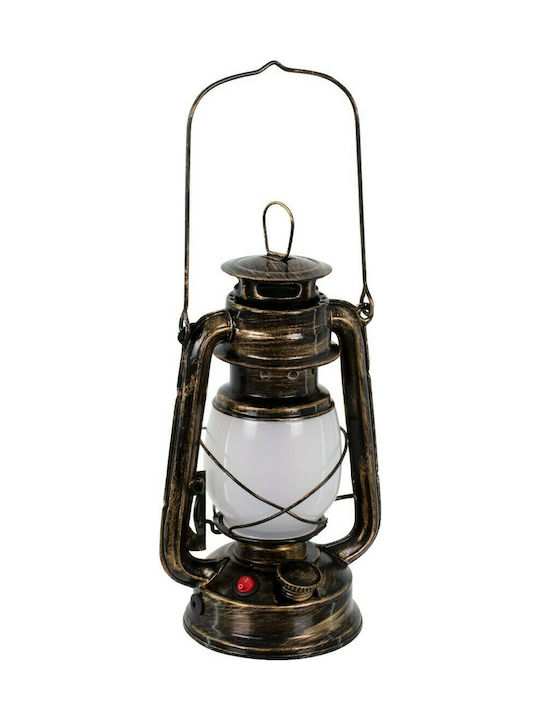 GloboStar Flame Effect Decorative Lamp Lattern Bronze