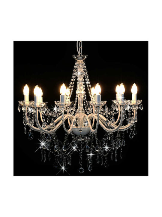 vidaXL Candelabru cu Lumânări Alb 281608