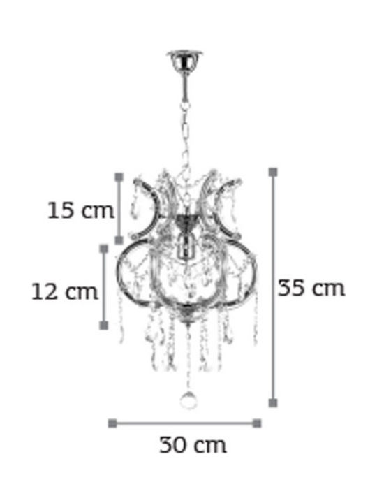 Inlight 5250-1 Πολυέλαιος Ασημί Inlight 5250-1 Πολυέλαιος Ασημί