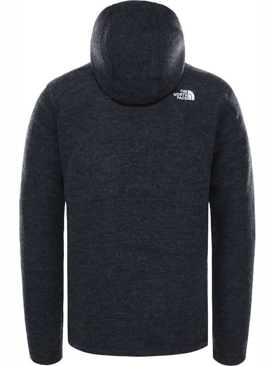 The North Face Men's Fleece Hooded Cardigan with Zipper Black