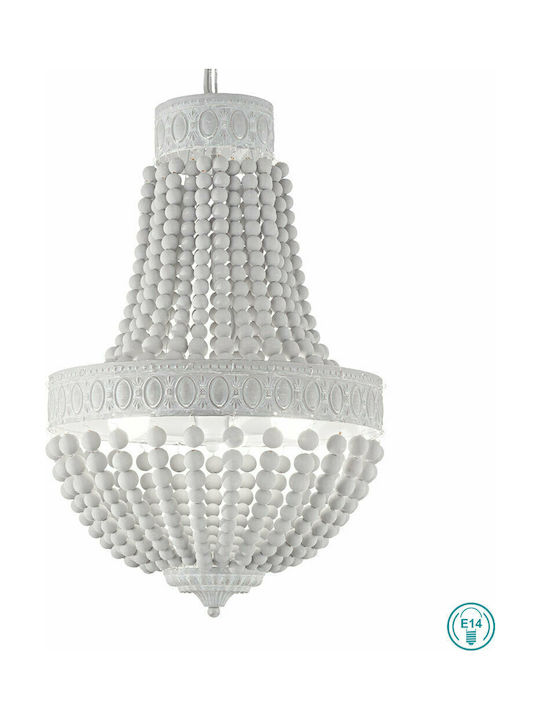 Ideal Lux Monet SP6 Chandelier 6xE14 White 162751