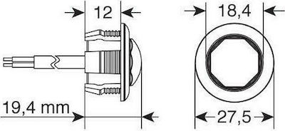 Lampa Truck Volume Light 12 / 24V - White 41482