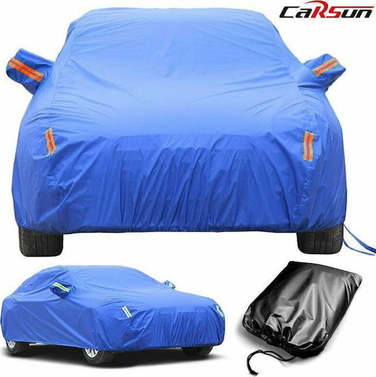 Carsun Car Covers 430x160x120cm Waterproof Medium for Hatchback with Straps