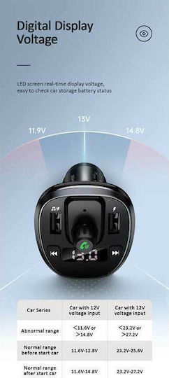 Usams FM Car Transmitter US-CC115 with Bluetooth / USB