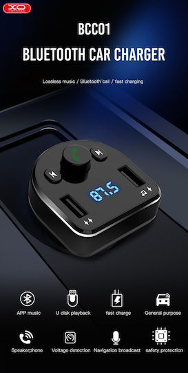 Maxlife FM Transmitter Αυτοκινήτου XO BCC01 με Bluetooth