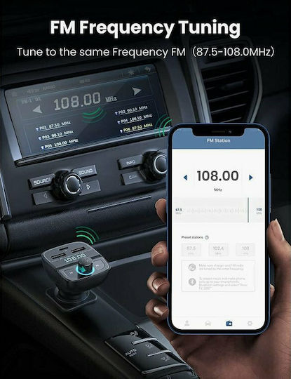 Ugreen FM Transmitter Αυτοκινήτου CD229 με MicroSD / Bluetooth