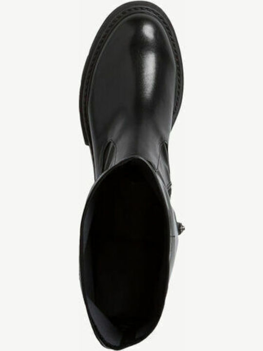 Leder Damenstiefel Schwarz