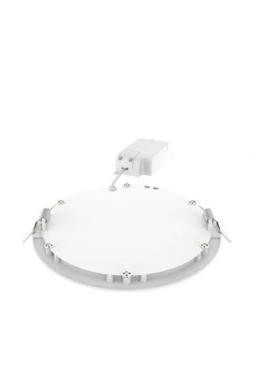 Elvhx Round Recessed LED Panel 12W with Natural White Light 4000K 16.5cm