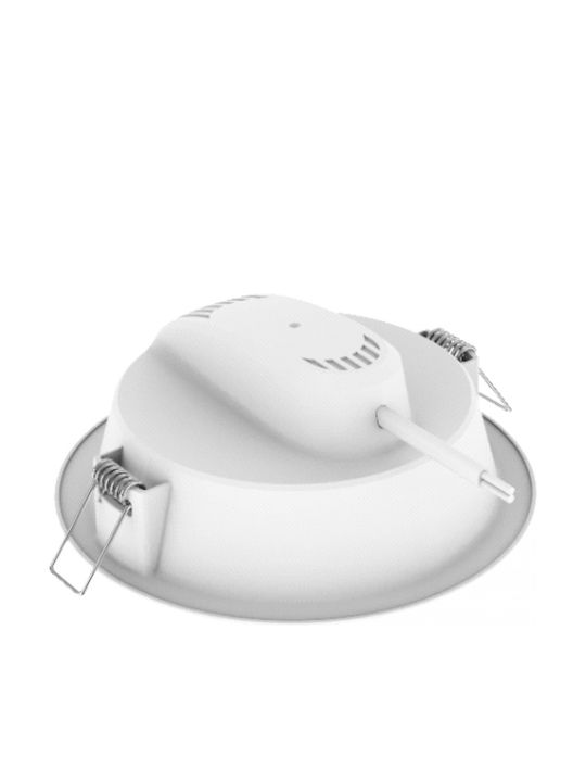 Elvhx Στρογγυλό Χωνευτό LED Panel 22W με Φυσικό Λευκό Φως 4000K 21.6εκ.
