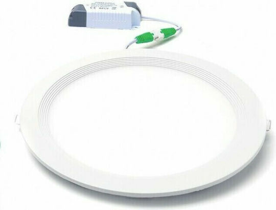 Geyer Rund Vertieft LED Panel 18W mit Warmes Weiß Licht 3000K