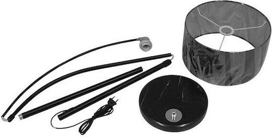 GloboStar Imperial Floor Lamp H172xL38cm with Socket for E27 Bulb Black