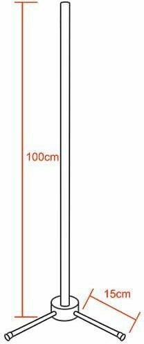 GloboStar LED Φωτιστικό Δαπέδου Υ100εκ. με Φυσικό Λευκό Φως 130lm Μαύρο