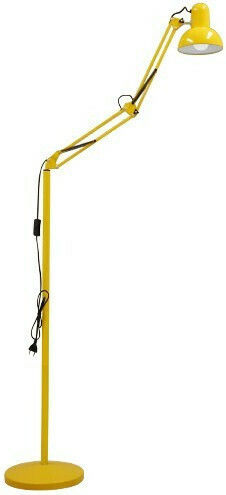 GloboStar Audrey Vintage Lampa de podea Î190xL15cm. cu Soclu pentru Bec E27 Galben