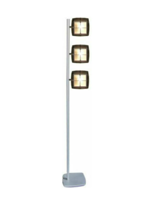 Aca Floor Lamp H171xW25cm. with Socket for Bulb G9 Gray