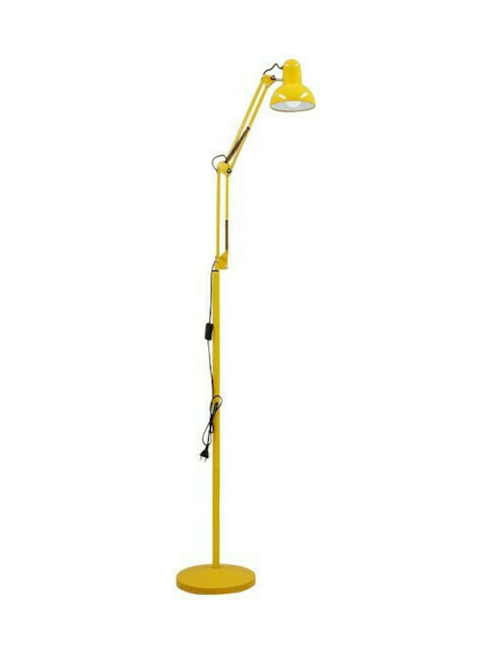 GloboStar Audrey Vintage Stehleuchte H190xB15cm. mit Fassung für Lampe E27 Gelb