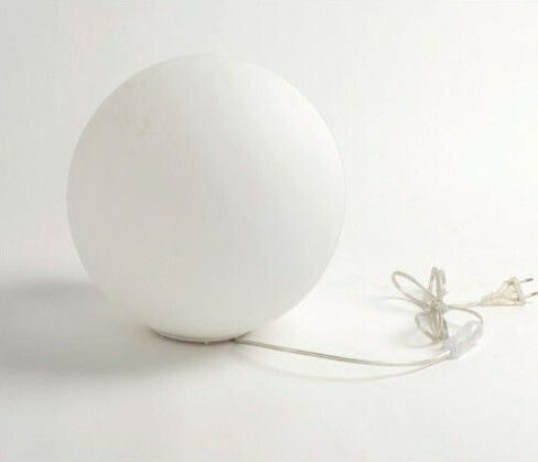 Aca Luna Floor Lamp with Socket for Bulb E27 White