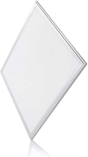 Aca Square Recessed LED Panel 48W with Natural White Light 4000K 60x60cm
