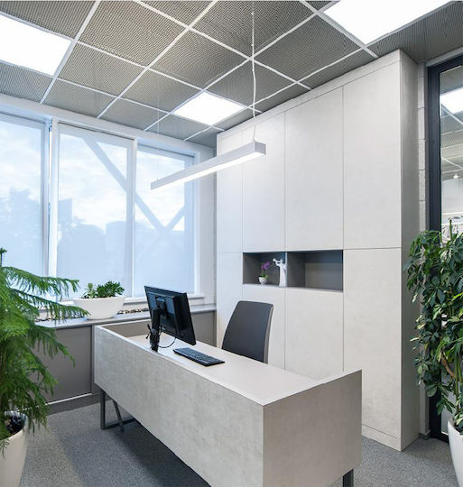 Aca Square Recessed LED Panel 48W with Natural White Light 4000K 60x60cm