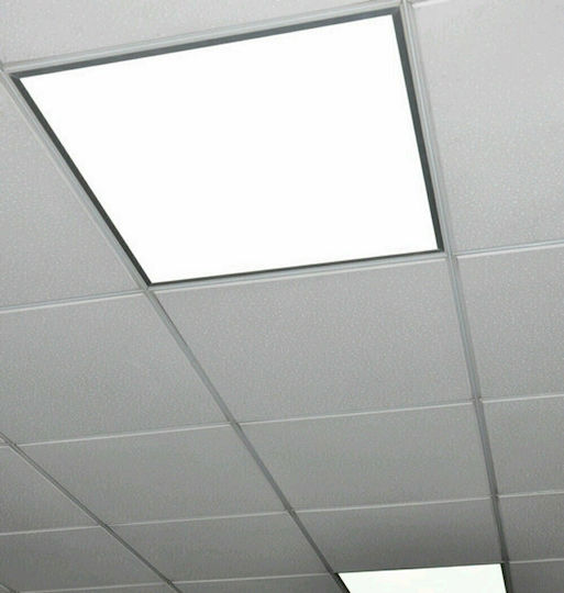 Aca Square Recessed LED Panel 48W with Natural White Light 4000K 60x60cm