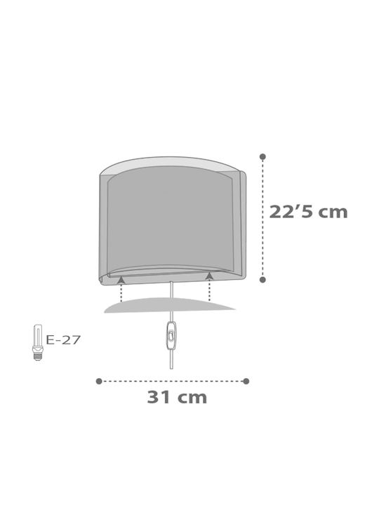 Ango Plastic Kids Wall Light Stars