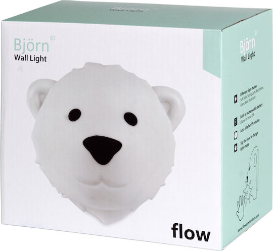 Flow Детска стенна лампа LED Пластмаса Bear