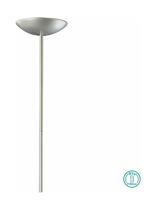 Perenz 5918 Floor Lamp H178xW22cm. with Socket for Bulb R7S Silver