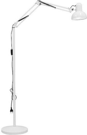 GloboStar Audrey Vintage Lampa de podea Î190xL27.5cm. cu Soclu pentru Bec E27 Alb