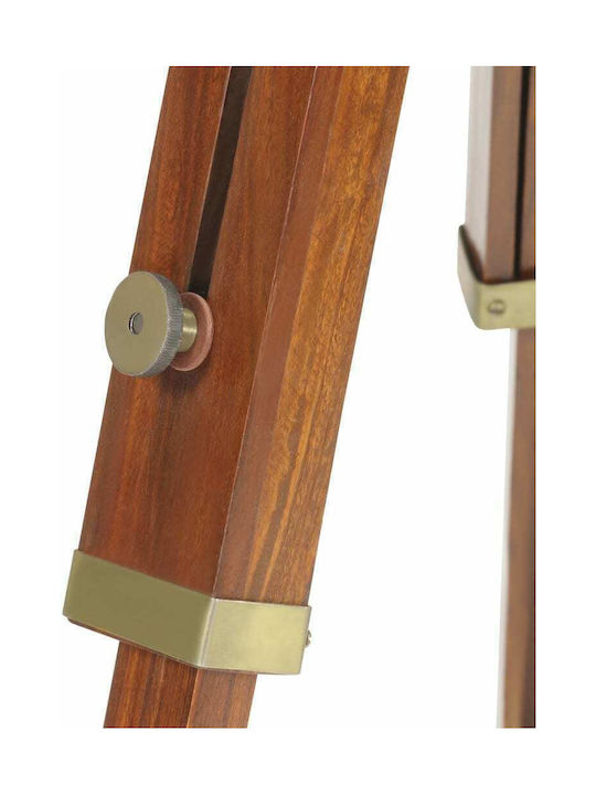 vidaXL Vintage Φωτιστικό Δαπέδου Υ165xΜ22εκ. με Ντουί για Λαμπτήρα E27 Καφέ