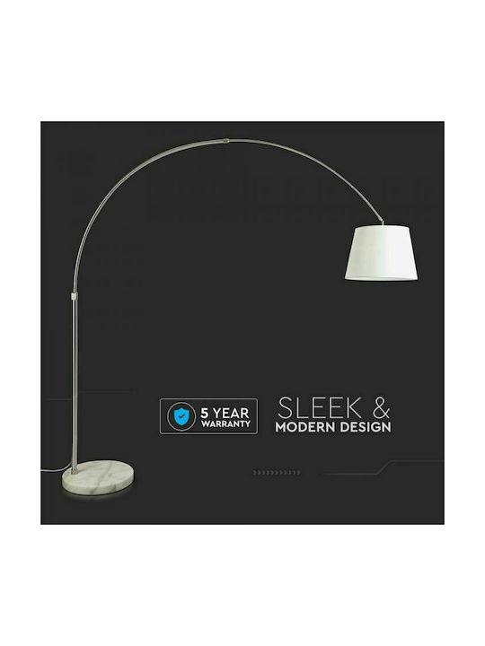 V-TAC Vintage Stehleuchte H196xB192cm. mit Fassung für Lampe E27 Weiß