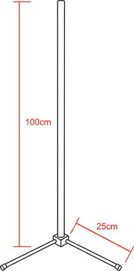GloboStar LED Floor Lamp H100cm. with RGBW Light 150lm Black