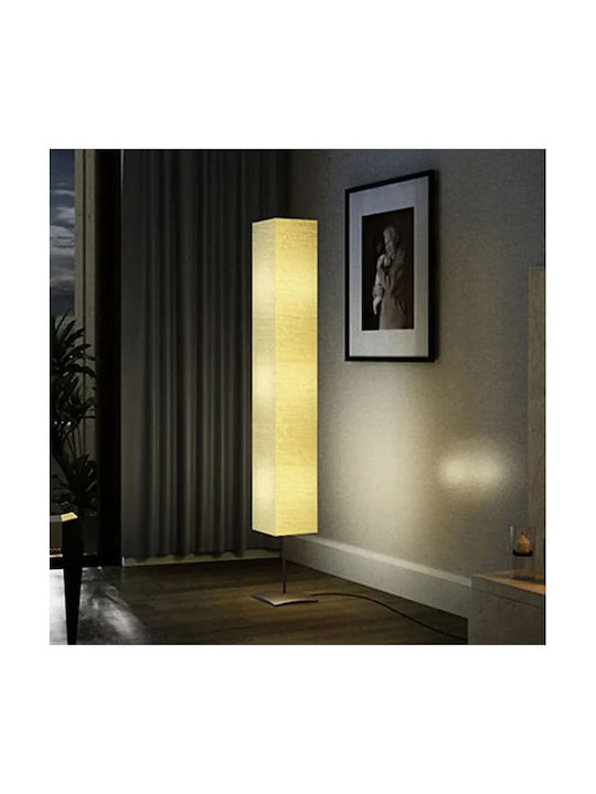 vidaXL Floor Lamp H170xW22cm. with Socket for Bulb E14 Brown