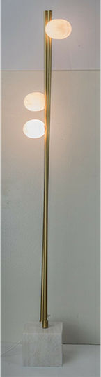 Zambelis Lights Floor Lamp H156xW15cm. with Socket for Bulb G9 Gold