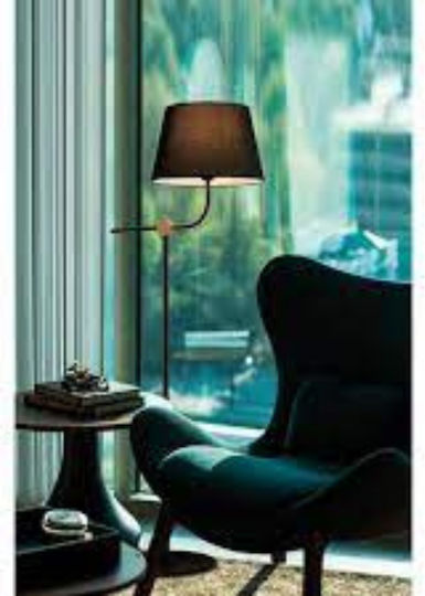 Viokef Largo Floor Lamp H150xW59cm. with Socket for Bulb E27 Gold