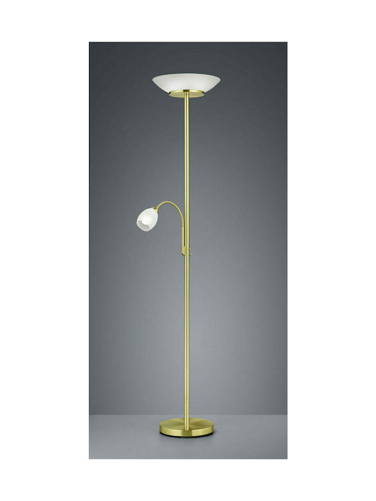 Trio Lighting Gerry Floor Lamp H180xW34cm. with Socket for Bulb E27 Gold