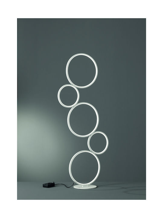 Trio Lighting Rondo Lampa de podea LED Î115xL47cm. cu Lumină Alb Cald 3200lm Alb