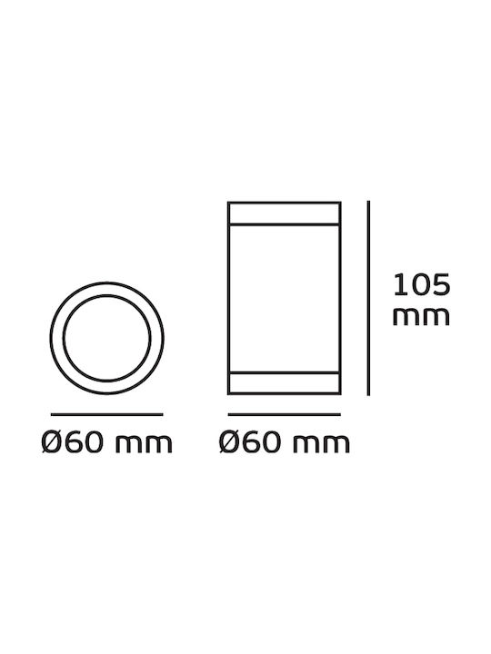 VK Lighting Σποτ Οροφής Εξωτερικού Χώρου GU10 σε Ασημί Χρώμα 75169-203997