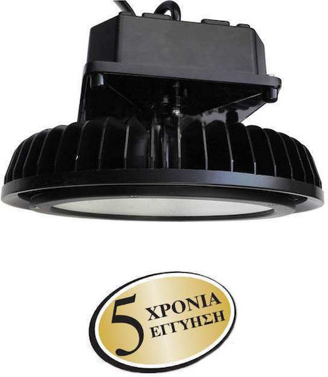 V-TAC Commercial Bell Light 500W Natural White 65000lm with Built-in LED Black Ø36xH18.2cm