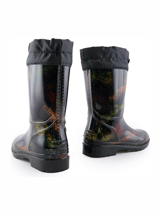 Kids Wellies with Internal Lining Black