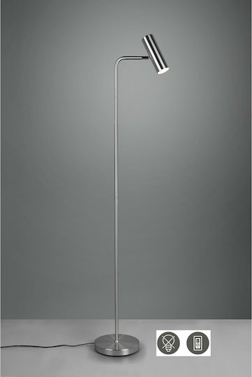 Trio Lighting Marley Floor Lamp H151xW45cm. with Socket for Bulb GU10 Silver