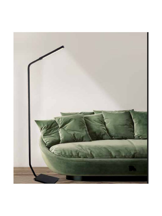 Zambelis Lights LED Φωτιστικό Δαπέδου Υ164xΜ49εκ. με Θερμό Λευκό Φως 480lm Μαύρο