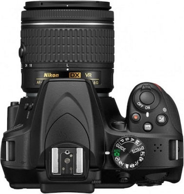 Nikon DSLR Φωτογραφική Μηχανή D3400 Crop Frame Kit (EF-S 18-135mm F3.5-5.6 IS USM + W-E1 Wi-Fi Adapter)Kit (AF-P DX 18-55mm F3.5-5.6G)Kit (HD DA 18-50mm F4-5.6 DC WR RE + DA 50-200mm F4-5.6 ED WR) Black