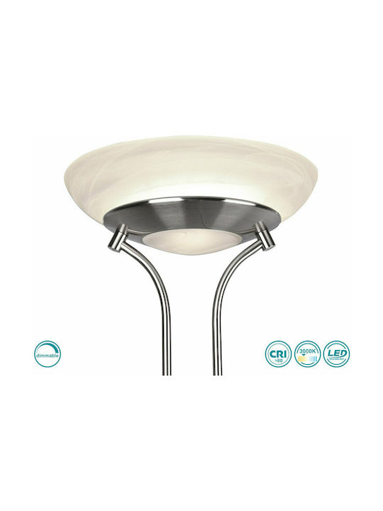 Trio Lighting Orson LED Φωτιστικό Δαπέδου Υ180xΜ32εκ. με Θερμό Λευκό Φως 2700lm Ασημί