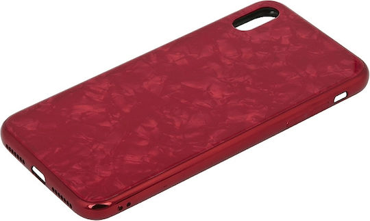 Proda Glass Back Cover Silicon Roșu (iPhone X / XS)