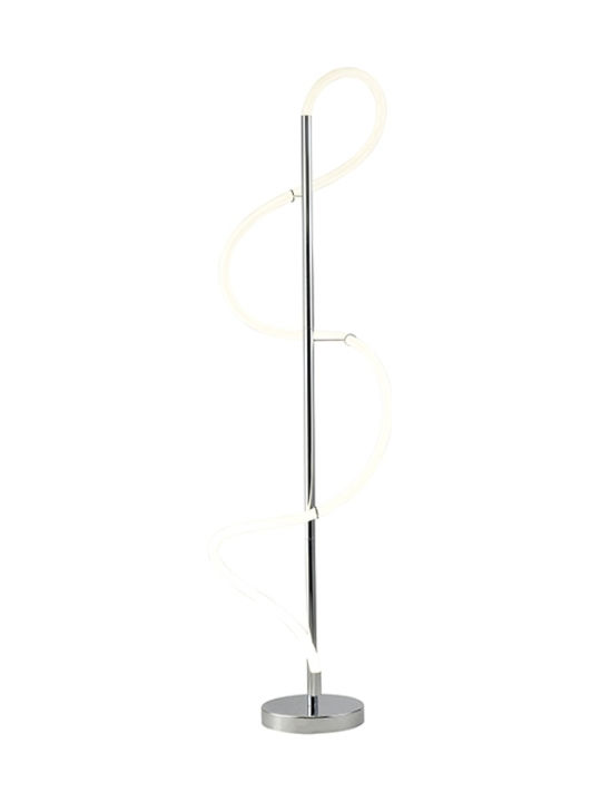 Hatzipantos Stores LED Floor Lamp H165xW28cm. with Natural White Light Silver