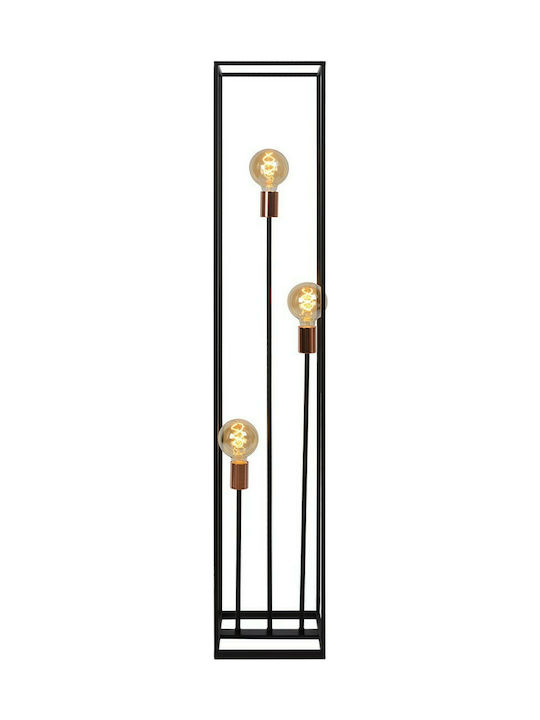 Lucide Lightning Arthur Lampa de podea Î140xL25cm. cu Soclu pentru Bec E27 Negru