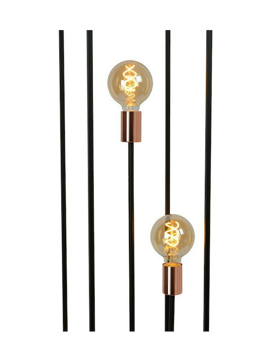 Lucide Lightning Arthur Lampa de podea Î140xL25cm. cu Soclu pentru Bec E27 Negru