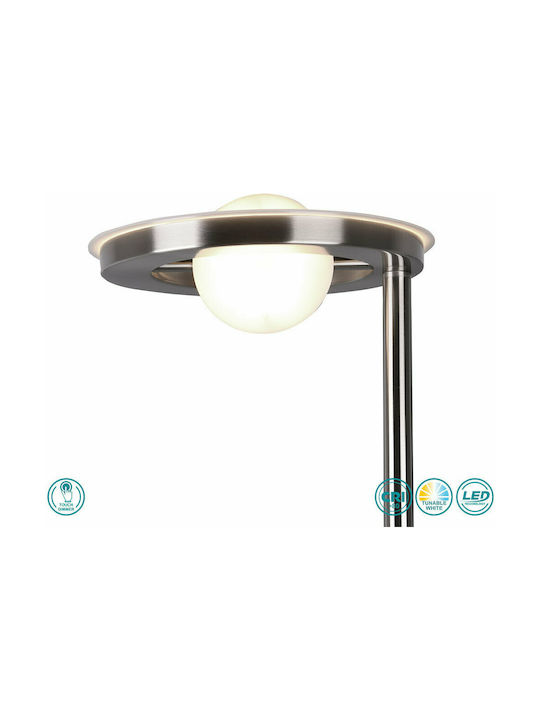 Trio Lighting Barrie LED Φωτιστικό Δαπέδου Υ181xΜ30εκ. με Ρυθμιζόμενο Λευκό Φως 4000lm Ασημί