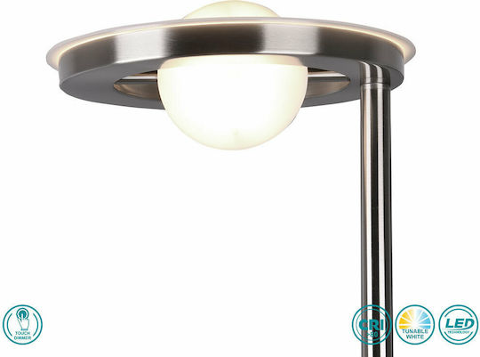 Trio Lighting Barrie LED Φωτιστικό Δαπέδου Υ181xΜ30εκ. με Ρυθμιζόμενο Λευκό Φως 4000lm Ασημί